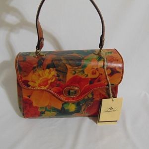 Patricia Nash Floral Italian Leather Handbag